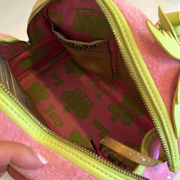 Vintage Juicy Couture Pink and Green Satchel Y2K Terry Bowling Bag - Picture 10 of 15